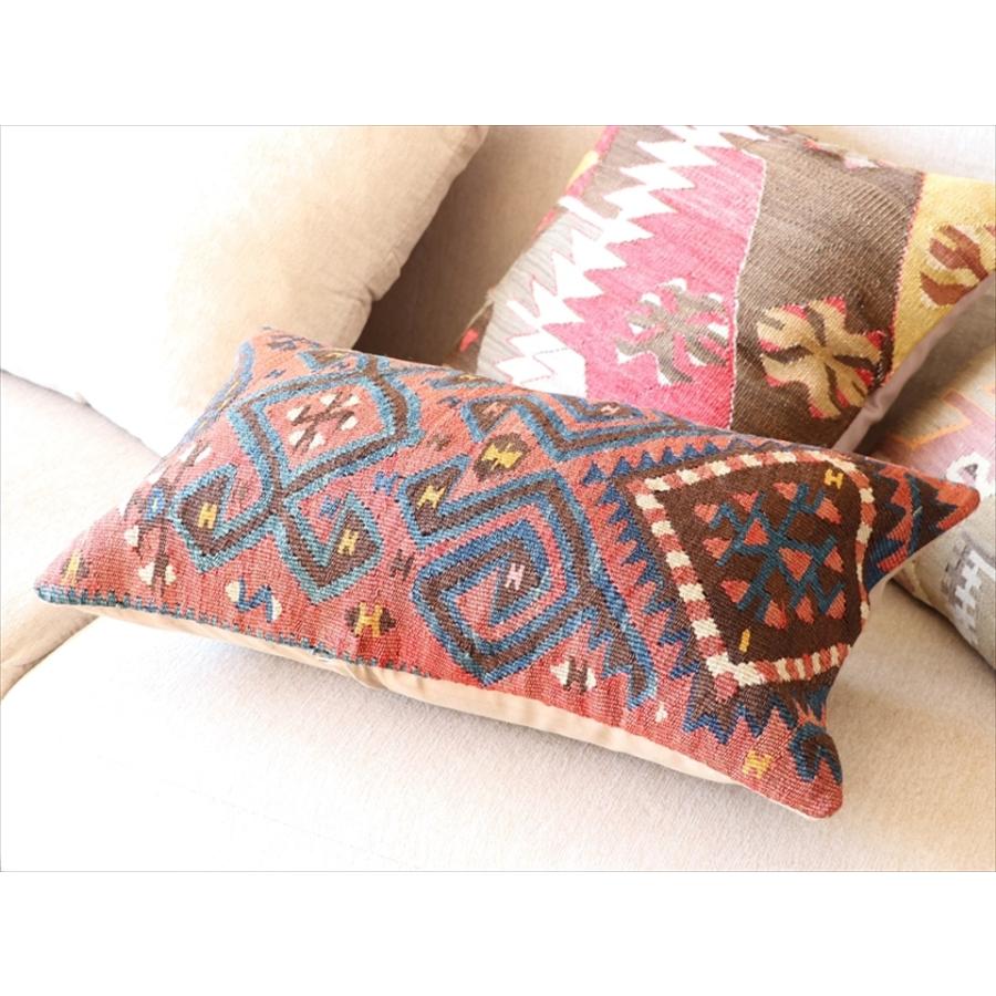 オールドキリムクッション 長方形 Turkish Old Kilim Cushion51x32cm ハッキャリ | ブランド登録なし | 01
