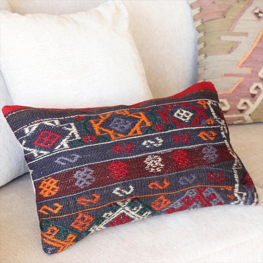 オールドキリムクッション 長方形 Turkish Old Kilim Cushion50x30cm バルケスィル | ブランド登録なし