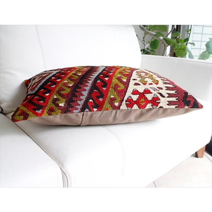 オールドキリムクッション 長方形ビッグピロー Turkish Old Kilim Cushion59x40cm/フェティエ(Fethiye) | ブランド登録なし | 03