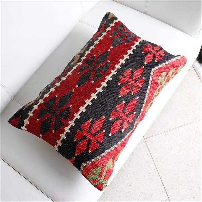 オールドキリムクッション 長方形ビッグピロー Turkish Old Kilim Cushion59x40cm/カイセリ(Kayseri) | ブランド登録なし | 01