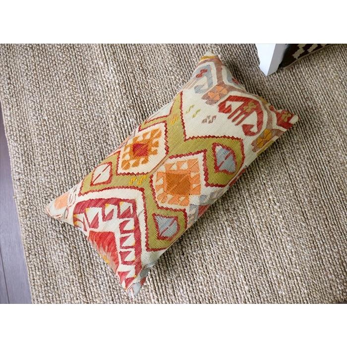 オールドキリムクッションカバー 長方形 70×40cmサイズ　中綿別売り Turkish Old Kilim Cushion/コンヤ(Konya) | ブランド登録なし | 01