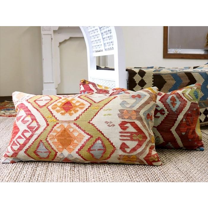 オールドキリムクッションカバー 長方形 70×40cmサイズ　中綿別売り Turkish Old Kilim Cushion/コンヤ(Konya) | ブランド登録なし | 04