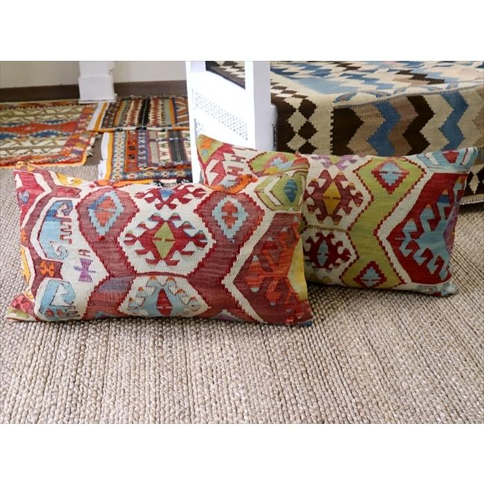 オールドキリムクッションカバー 長方形 70×40cmサイズ　中綿別売り Turkish Old Kilim Cushion/コンヤ(Konya) | ブランド登録なし | 04