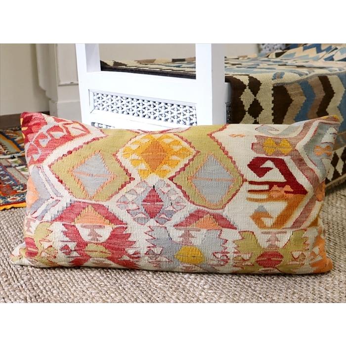 オールドキリムクッションカバー 長方形 70×40cmサイズ　中綿別売り Turkish Old Kilim Cushion/コンヤ(Konya) | ブランド登録なし | 02