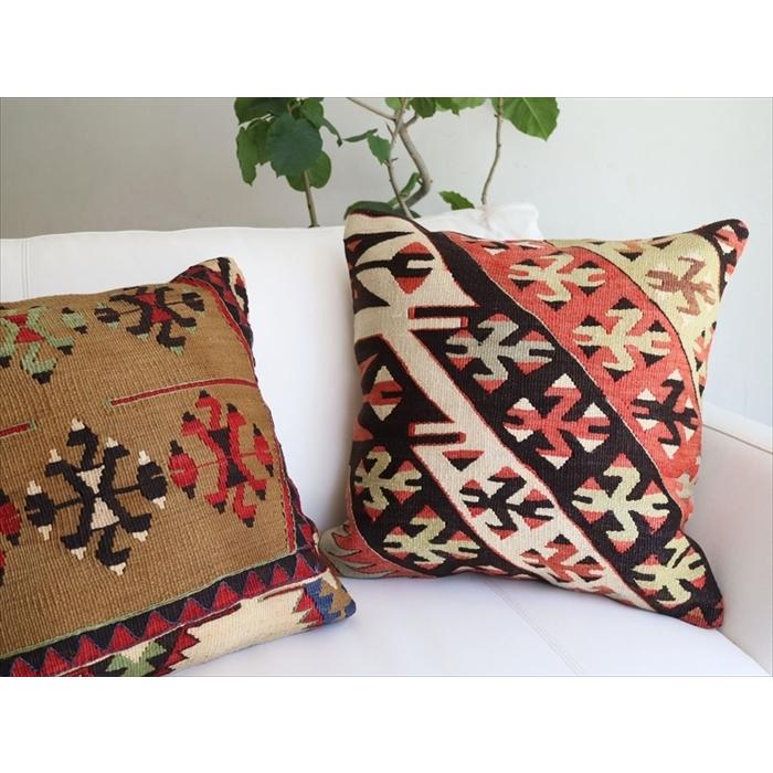 オールドキリムクッションカバー50cm角サイズ/Turkish Kilim Cushion シワス | ブランド登録なし | 05