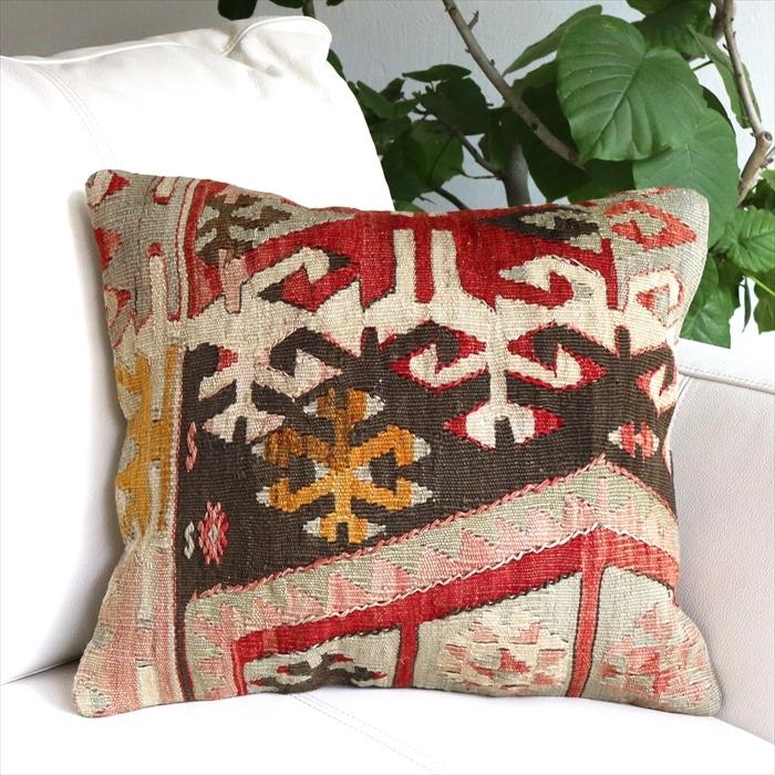 オールドキリムクッションカバー 40×35cm/Turkish Kilim Cushion シワス(Sivas) | ブランド登録なし