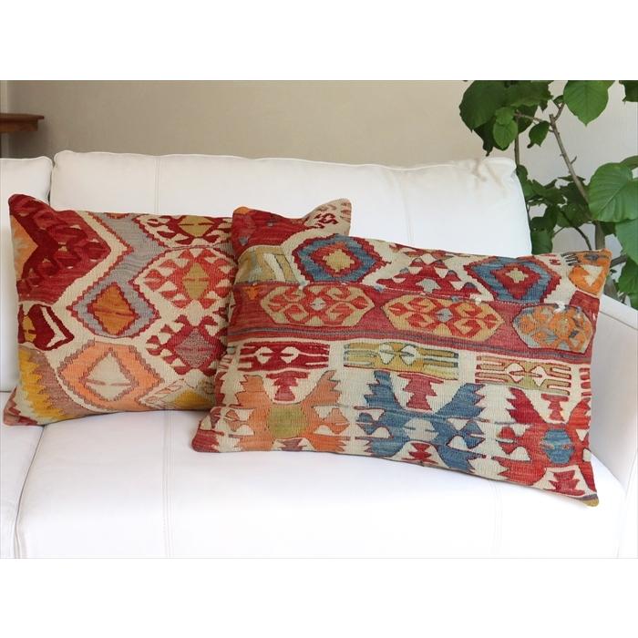 オールドキリムクッションカバー 60×40cmサイズ/Turkish Kilim Cushion コンヤ(Konya) | ブランド登録なし | 04