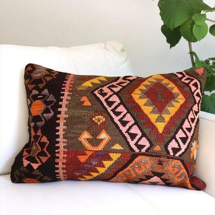 オールドキリムクッションカバー 60×40cmサイズ/Turkish Kilim Cushion カルス(Kars) | ブランド登録なし