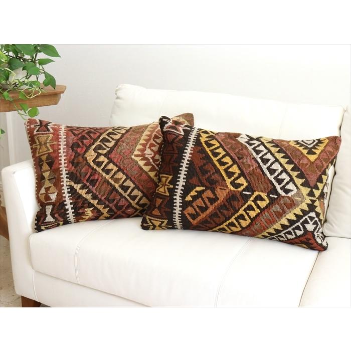 オールドキリムクッションカバー 60×40cmサイズ/Turkish Kilim Cushion カルス(Kars) | ブランド登録なし | 04