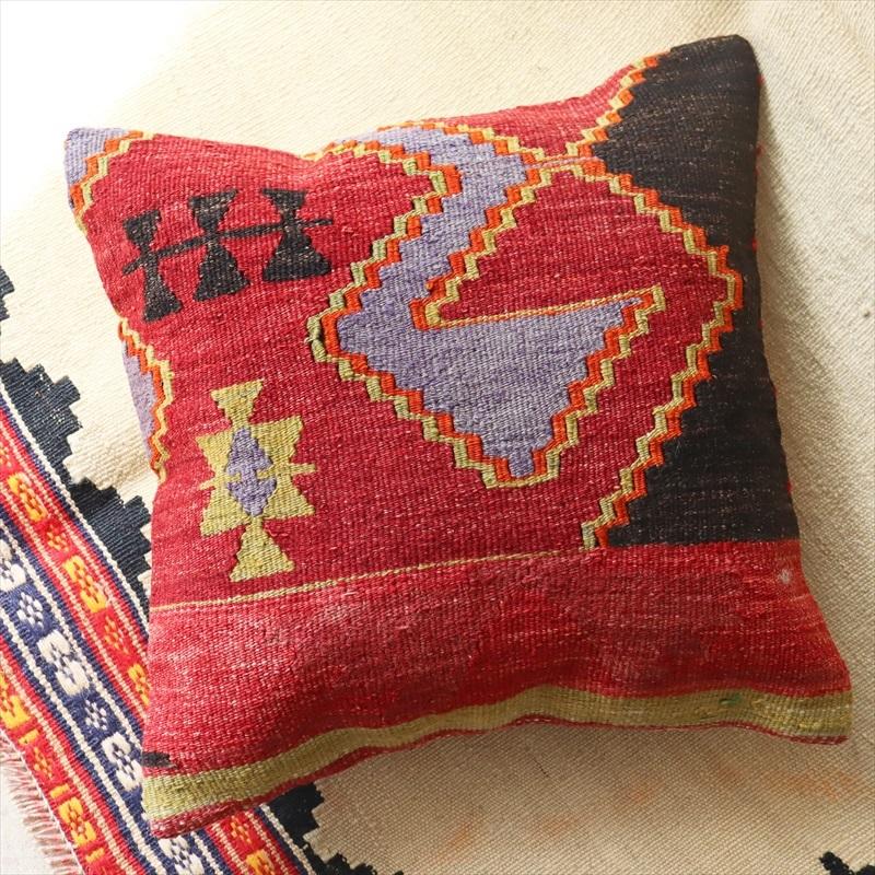 オールドキリムクッションカバー 40cm Old Kilim Cushion アダナ(Adana