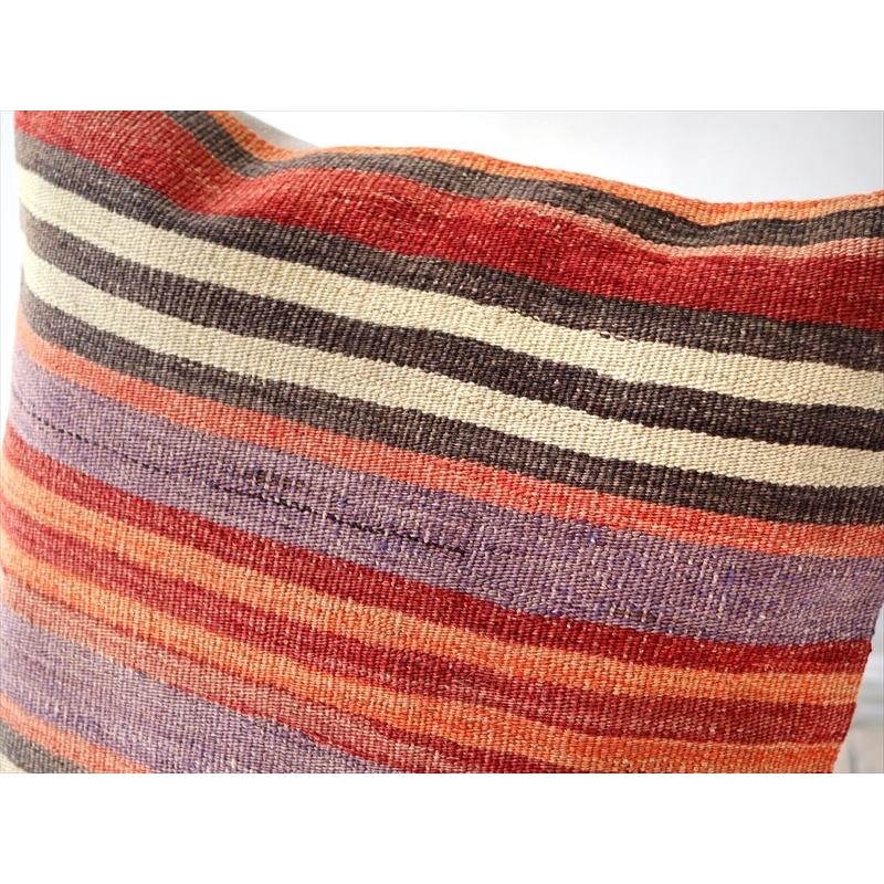 オールドキリムクッションカバー 40cm Old Kilim Cushion シンプルボーダー | ブランド登録なし | 02