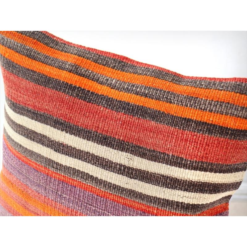 オールドキリムクッションカバー 40cm Old Kilim Cushion シンプルボーダー | ブランド登録なし | 02