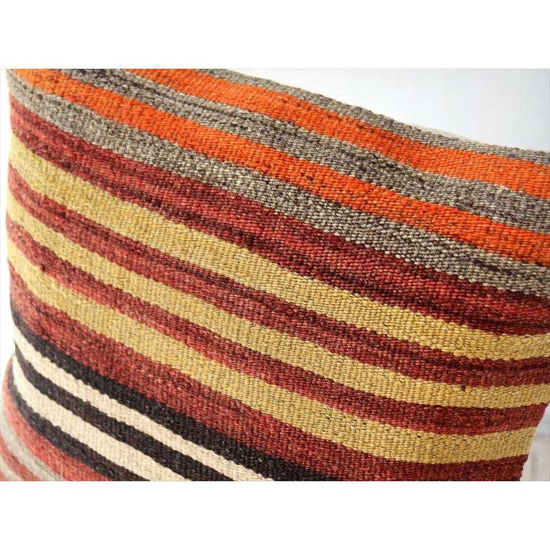 オールドキリムクッションカバー 40cm Old Kilim Cushion シンプルボーダー | ブランド登録なし | 02