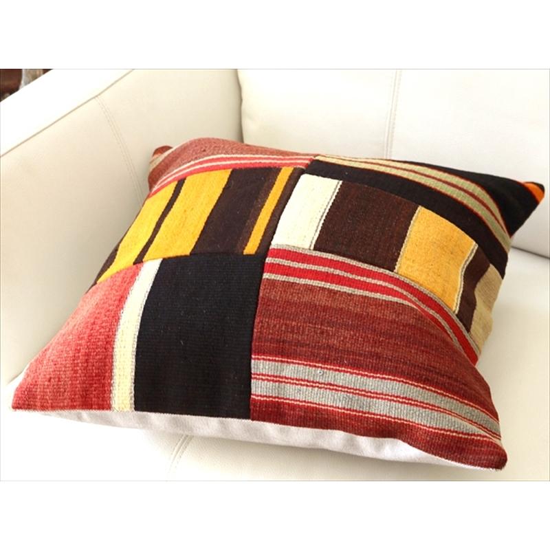 オールドキリムクッションカバー45cm Turkish Kilim Cushionトルコのウール手織りキリム パッチワーク | ブランド登録なし | 01