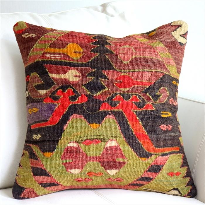 オールドキリムクッションカバー 40cm Old Kilim Cushion エミルダ(Emirdag) | ブランド登録なし