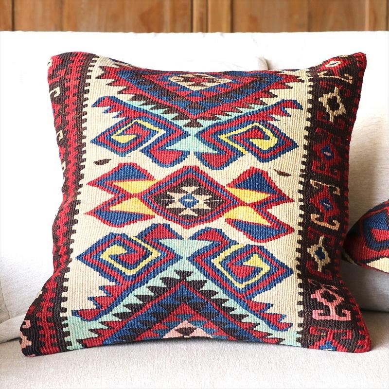キリムクッション 40cm角サイズ /オールドキリムクッションカバー