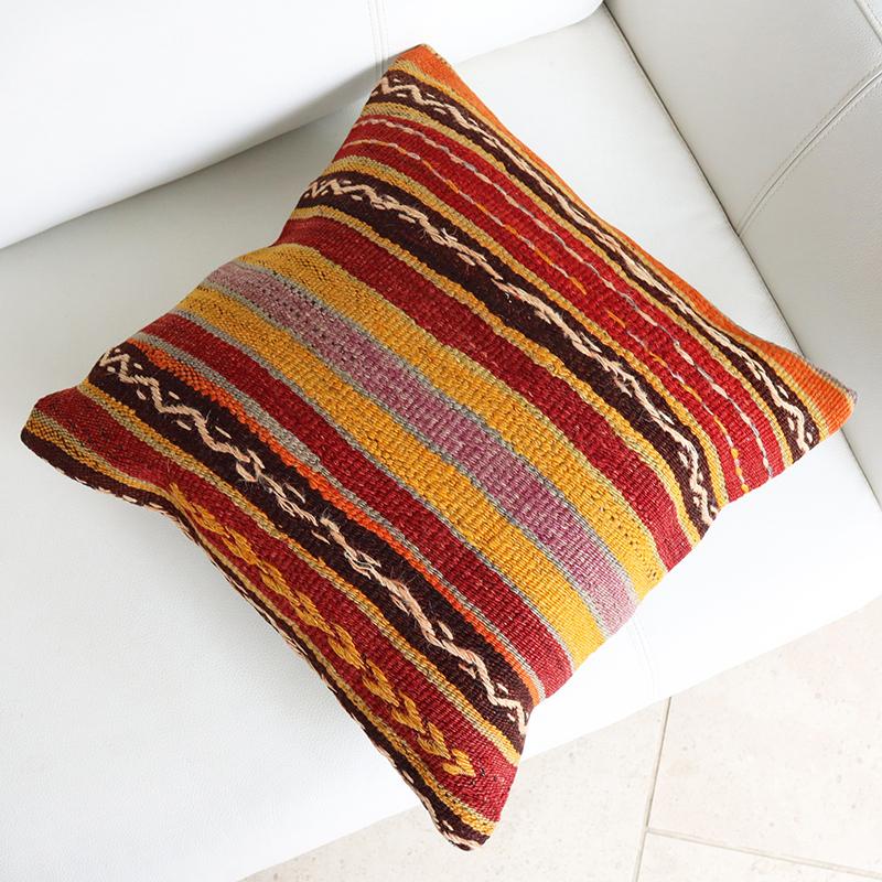 オールドキリム　クッションカバー 40cm Old Kilim Cushion 麦の穂のジジム | ブランド登録なし | 02