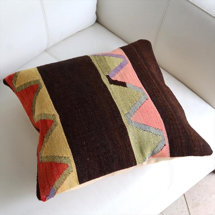 オールドキリムクッションカバー 40cm Old Kilim Cushion ジグザグした山 | ブランド登録なし | 04