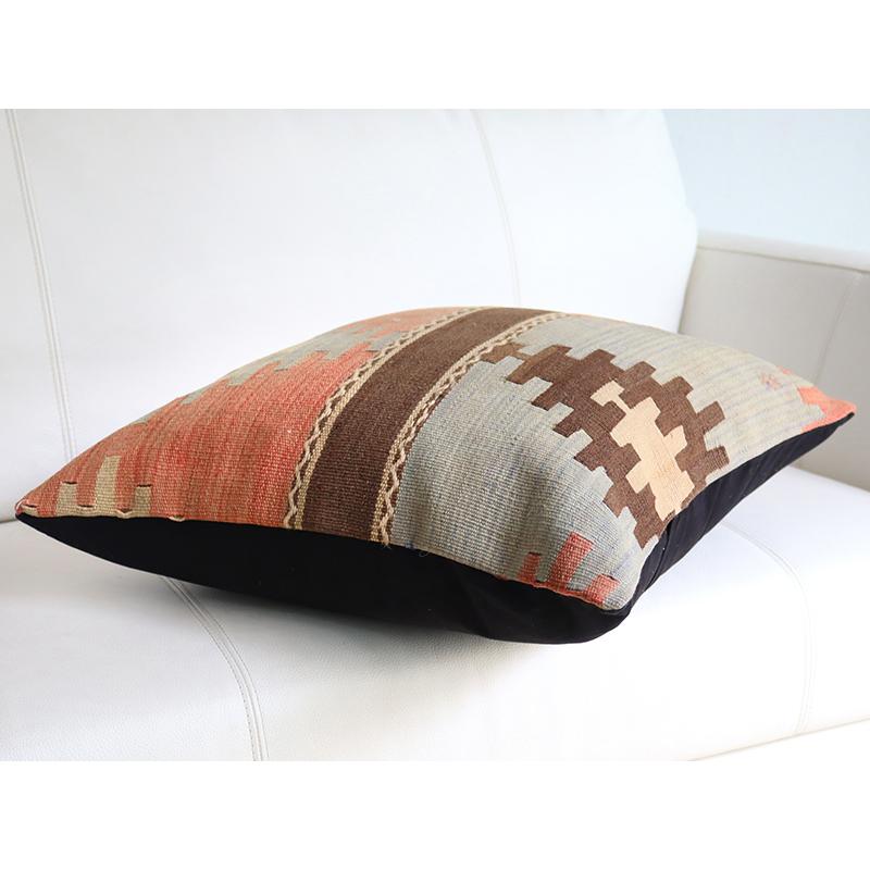 オールドキリム クッションカバー 50cmサイズ Old Kilim Cushion ジグザグのひし形 | ブランド登録なし | 03