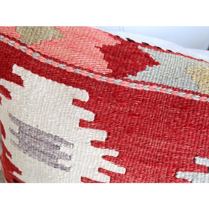オールドキリムクッション 長方形 60x41cm ジグザグのひし形 シワス ビッグピロー Turkish Old Kilim Lumbar Pillow | ブランド登録なし | 03