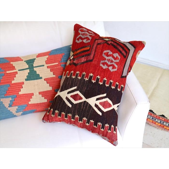 オールドキリムクッション 長方形 57x40cm ビッグピロー Turkish Old Kilim Lumbar Pillow | ブランド登録なし | 01