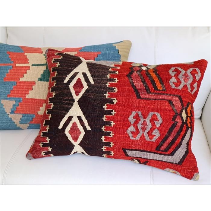 オールドキリムクッション 長方形 57x40cm ビッグピロー Turkish Old Kilim Lumbar Pillow | ブランド登録なし | 04
