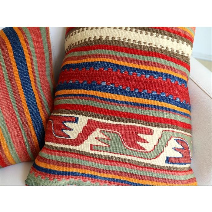オールドキリムクッション 長方形 59x40cm 鳥のモチーフ ビッグピロー Turkish Old Kilim Lumbar Pillow | ブランド登録なし | 02