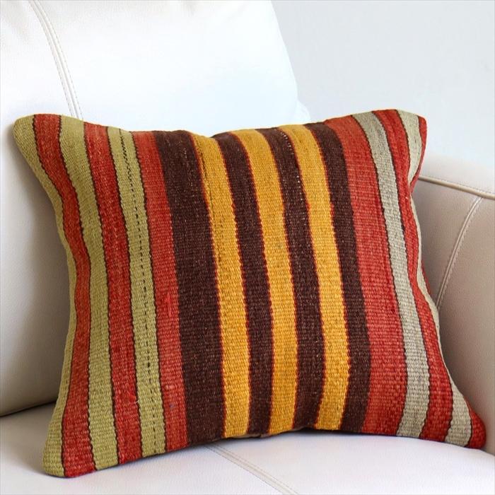 オールドキリム クッションカバー 37x35cm   シワス Turkish Old Kilim Cushion | ブランド登録なし