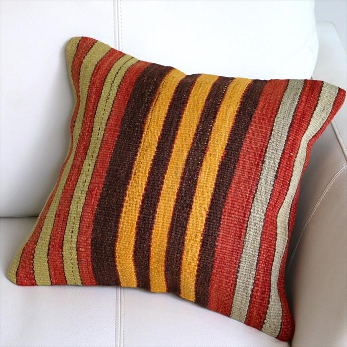 オールドキリム クッションカバー 37x35cm   シワス Turkish Old Kilim Cushion | ブランド登録なし | 03