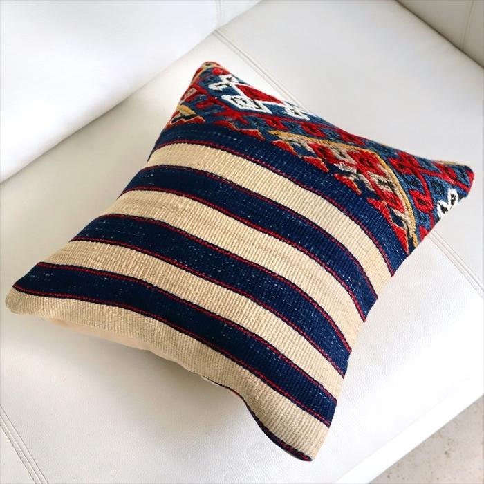 オールドキリム クッションカバー 35x34cm チュアル Turkish Old Kilim Cushion | ブランド登録なし | 01