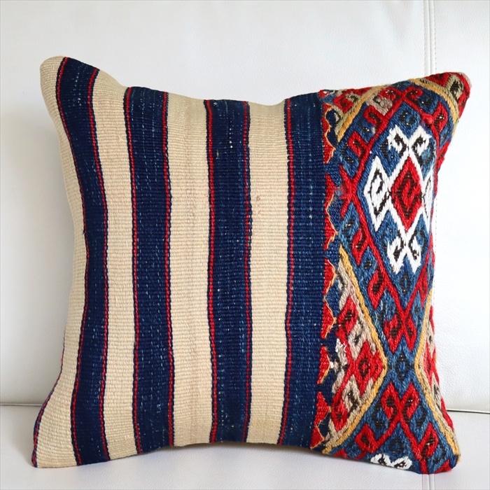 オールドキリム クッションカバー 35x34cm チュアル Turkish Old Kilim Cushion | ブランド登録なし | 03