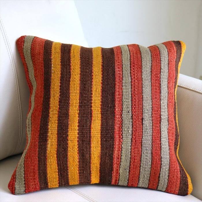 オールドキリム クッションカバー 37x35cm   シワス Turkish Old Kilim Cushion | ブランド登録なし