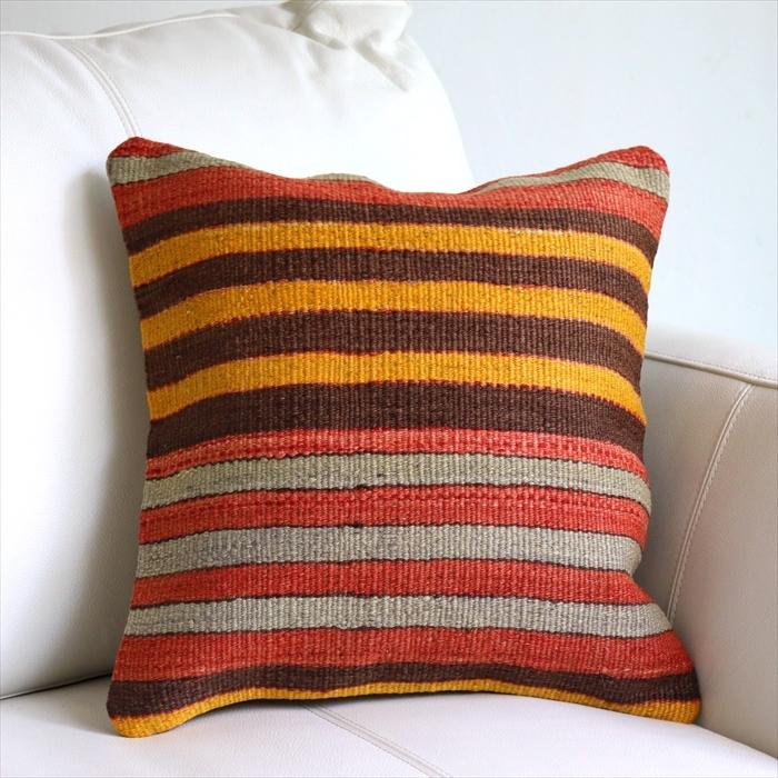オールドキリム クッションカバー 37x35cm   シワス Turkish Old Kilim Cushion | ブランド登録なし | 02