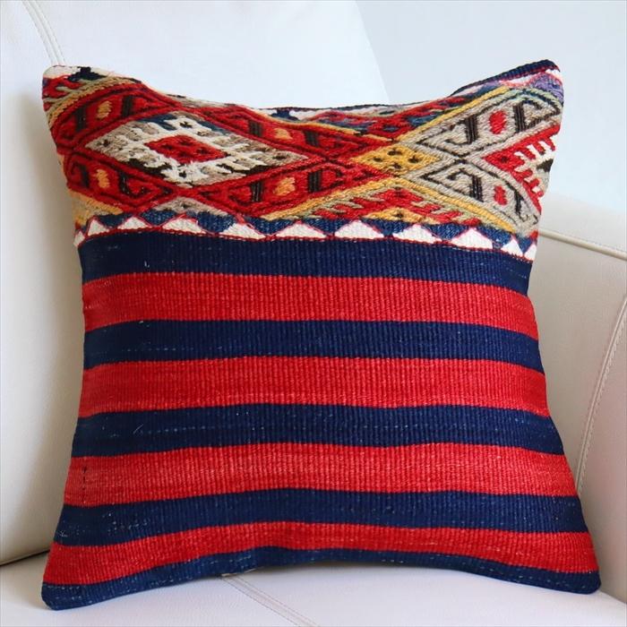 オールドキリム クッションカバー 35x34cm チュアル Turkish Old Kilim Cushion | ブランド登録なし