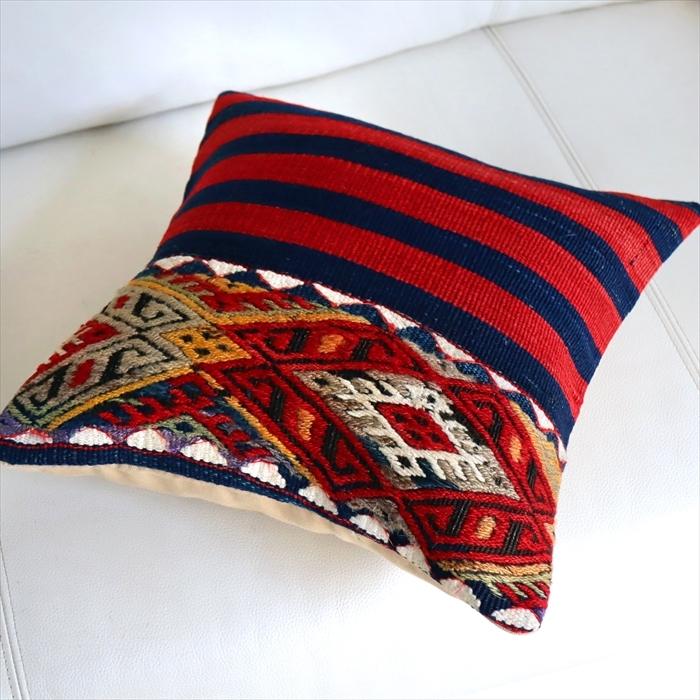 オールドキリム クッションカバー 35x34cm チュアル Turkish Old Kilim Cushion | ブランド登録なし | 03