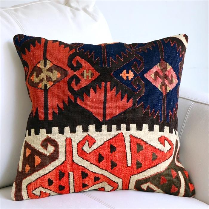 オールドキリム クッションカバー 41x39cm   エリベリンデ ワン Turkish Old Kilim Cushion | ブランド登録なし