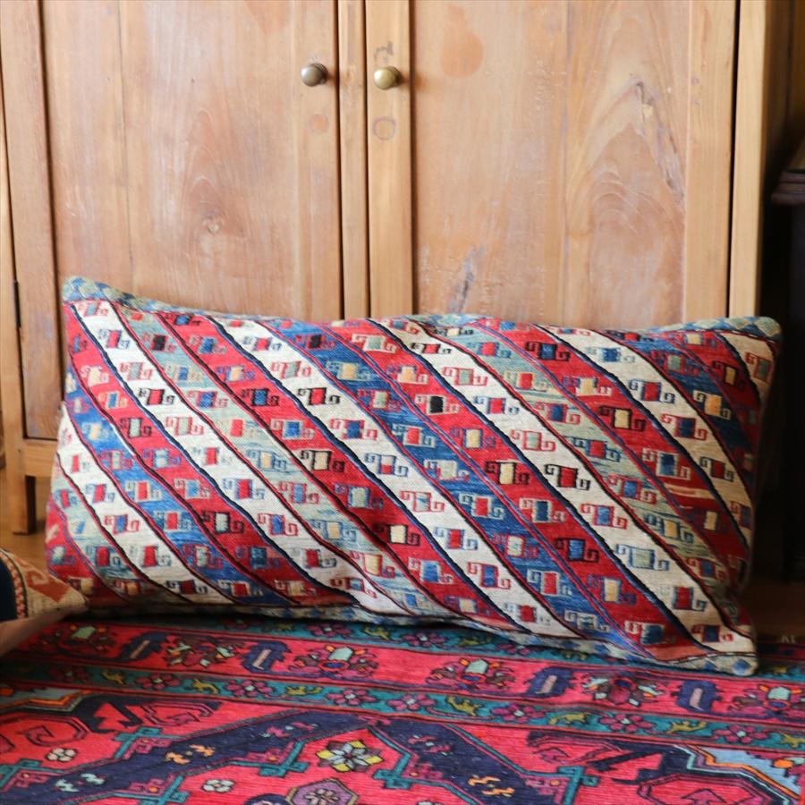 ビッグピロー　オールドキリムクッションカバー 90x47cm  コーカサス地方のスマックキリム | ブランド登録なし