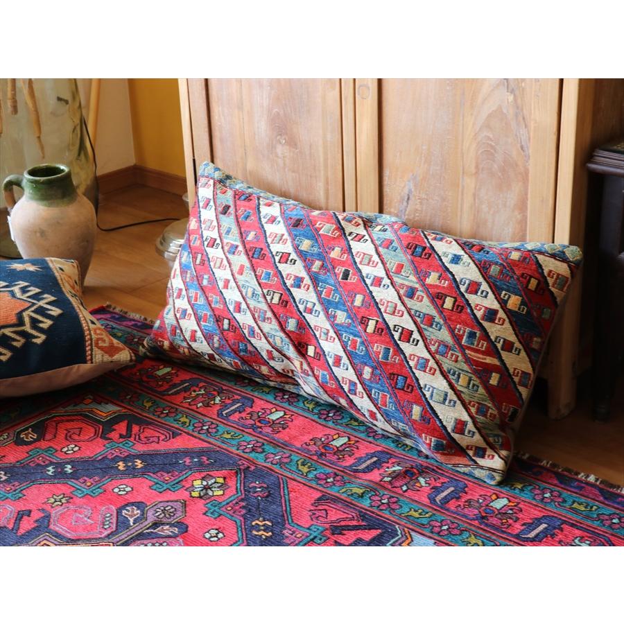 ビッグピロー　オールドキリムクッションカバー 90x47cm  コーカサス地方のスマックキリム | ブランド登録なし | 02