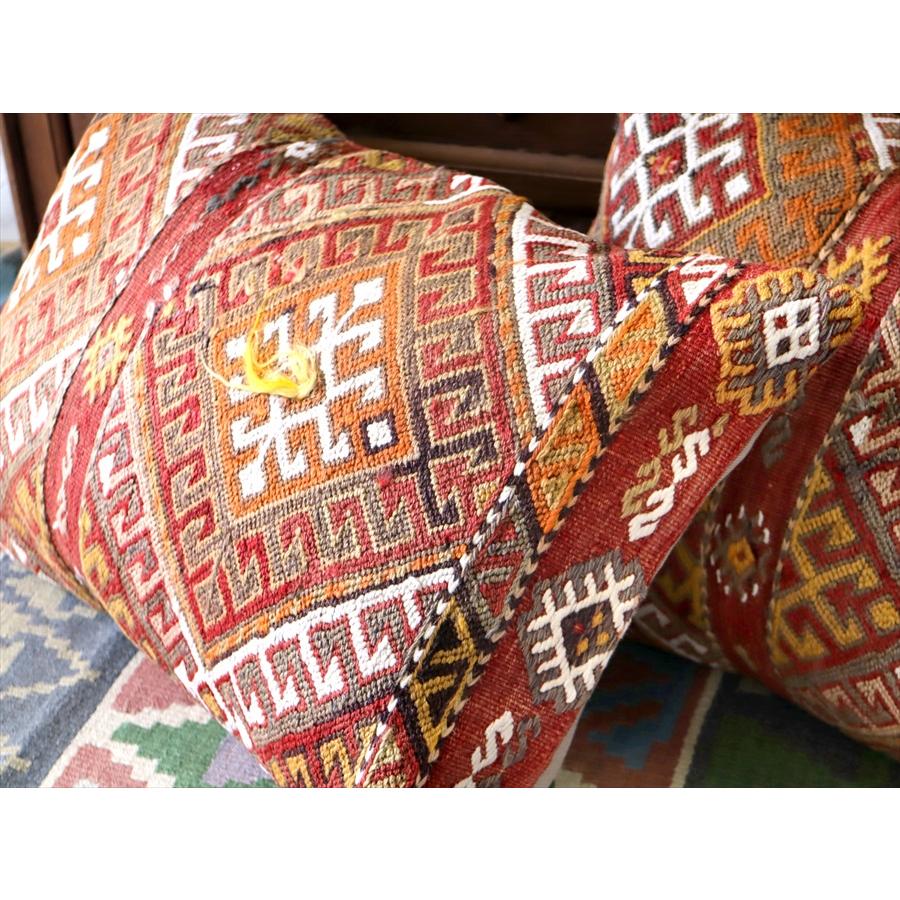 クッションカバー　オールドキリム　横長ピロー 60x40cm アダナ　ジジム ビッグピロー Turkish Old Kilim　Lumbar Pillow | ブランド登録なし | 01