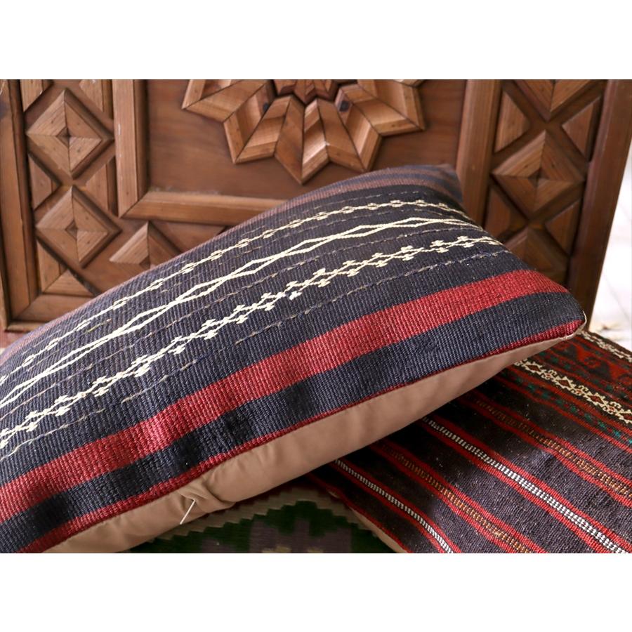 クッションカバー　オールドキリム　横長ピロー 61x39cm アフシャール ビッグピロー Turkish Old Kilim　Lumbar Pillow | ブランド登録なし | 05