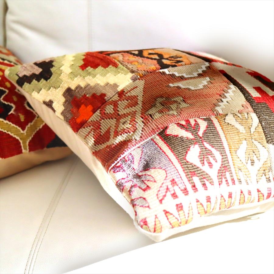 オールドキリム クッションカバー 40cmサイズ パッチワーク | ブランド登録なし | 03