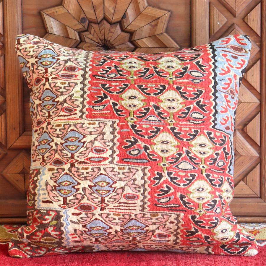 クッションカバー 50cmサイズ キリム ウール Turkish Kilim Cushion セネ 細かなモチーフ | ブランド登録なし