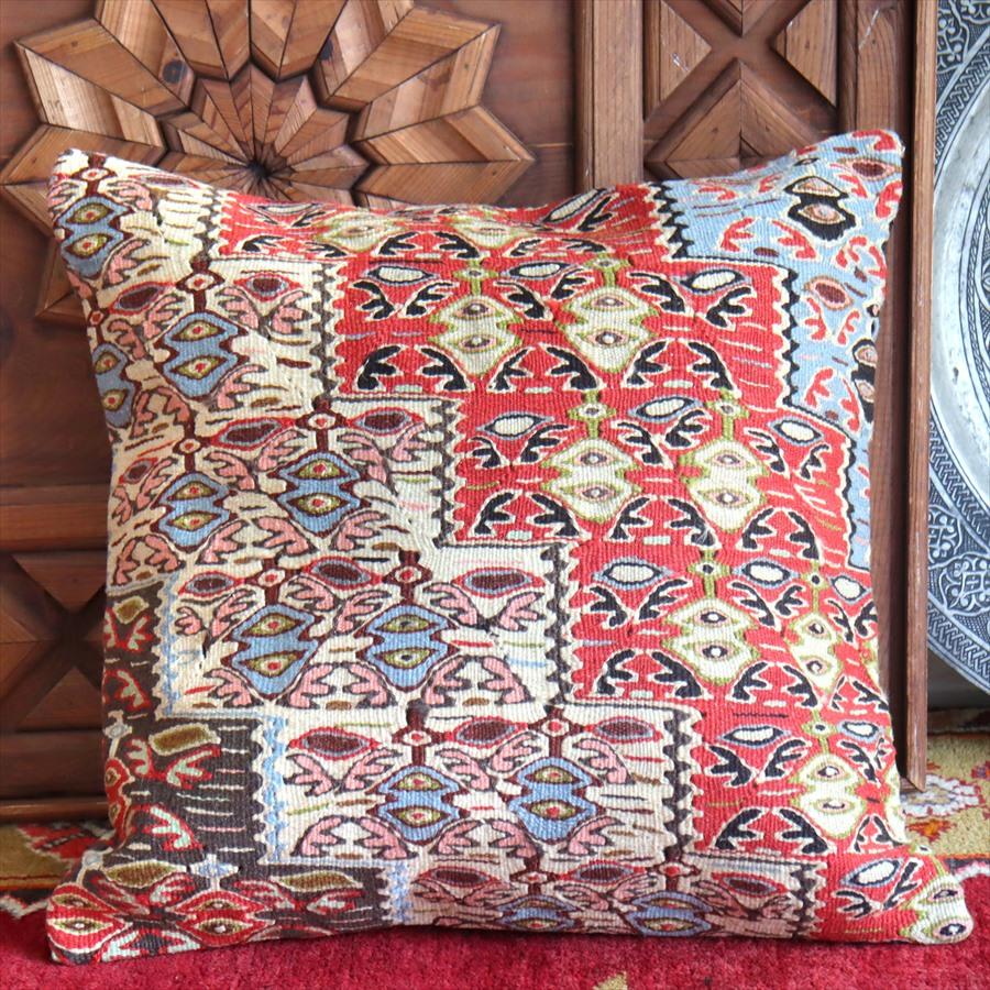 クッションカバー 50cmサイズ キリム ウール Turkish Kilim Cushion セネ 細かなモチーフ | ブランド登録なし