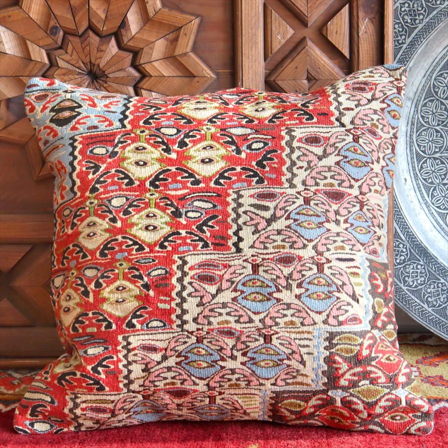 クッションカバー 50cmサイズ キリム ウール Turkish Kilim Cushion セネ 細かなモチーフ | ブランド登録なし