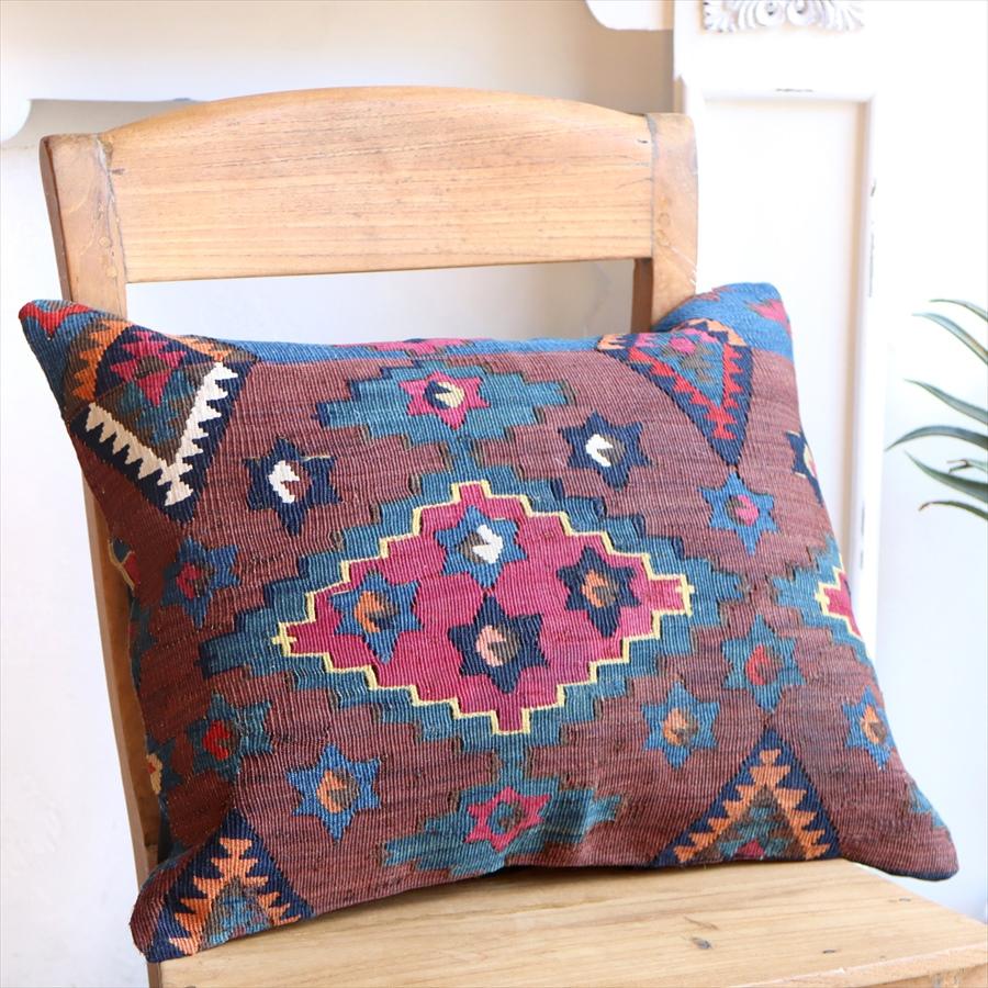 アンティーク クッションカバー 横長 大きめサイズ オールドキリム