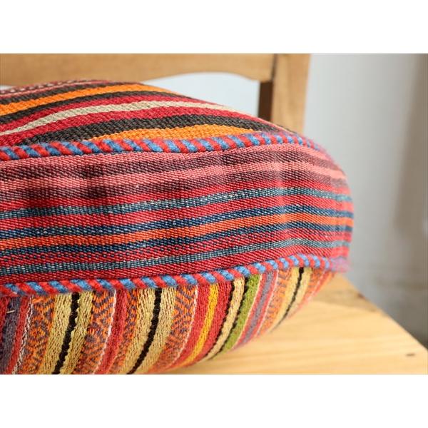 ガジャリキリムクッションカバー 円形 ラウンド型  Lサイズフックのモチーフ | ブランド登録なし | 05