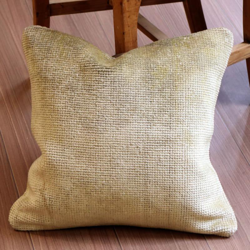 ヴィンテージラグ クッションカバー 40×42cmトルコ絨毯 ブリーチしたアンティーク加工 | ブランド登録なし | 01