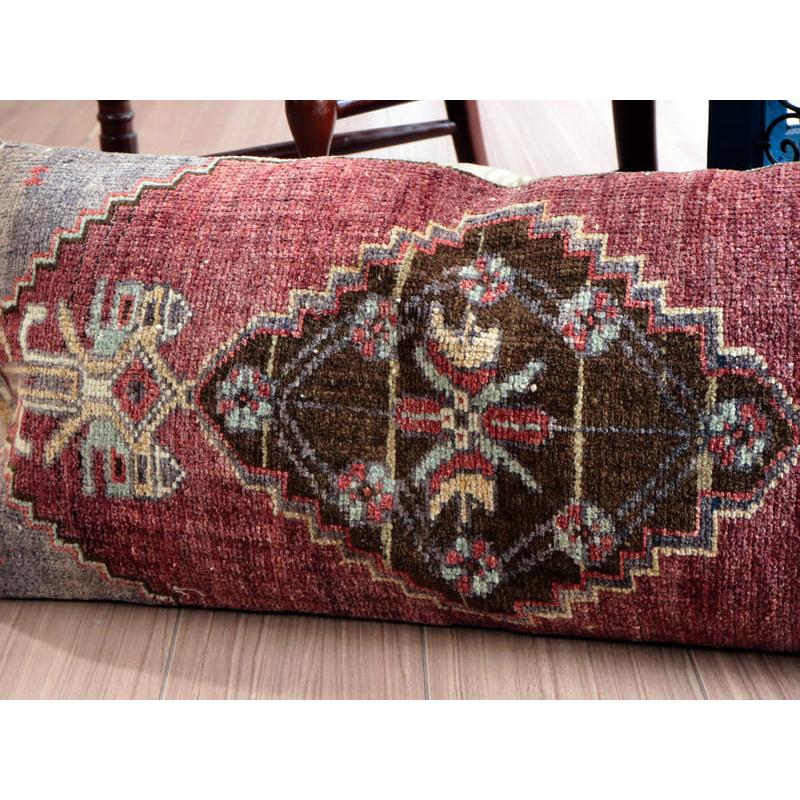 ヴィンテージラグ クッションカバー33×80cmシワス 六角形の ヴィンテージラグ クッションカバー33×80cmシワス 六角形の