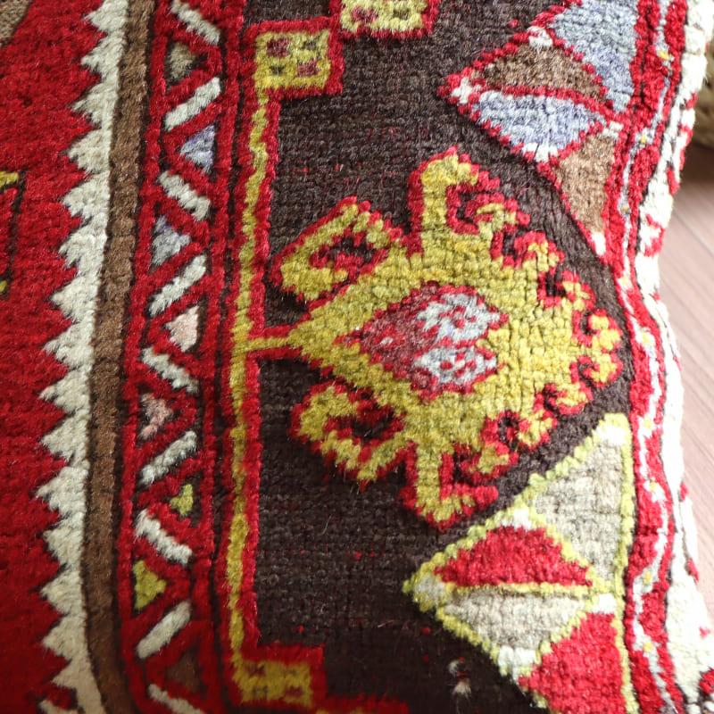 クッションカバー ヴィンテージ パイル織り 41×41cmトルコ絨毯 シワス
