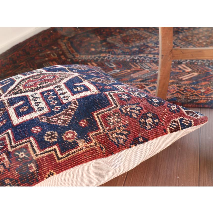 アンティークラグ クッションカバー 50×50cm カシュカイ族 手織り絨毯 | ブランド登録なし | 04